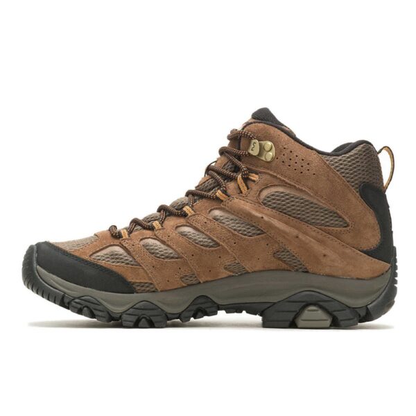 A look at the instep of a Merrell Men's Moab 3 Mid Waterproof Hiking Boot.