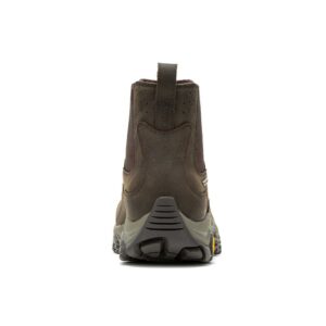 A look at the back and heel of a Merrell Men's Moab Adventure 3 Waterproof Chelsea Outdoor Boot.