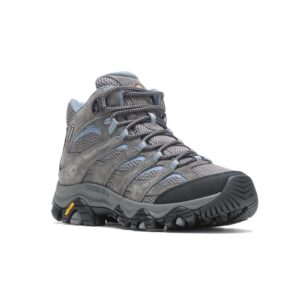 A 3/4 turned Merrell Women's Moab 3 Mid Waterproof Hiking Boot.