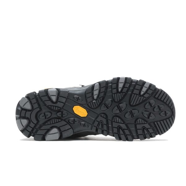A look at the sole of a Merrell Women's Moab 3 Mid Waterproof Hiking Boot.
