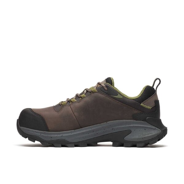 A look at the instep of a Merrell Work Men's Moab Speed 2 Waterproof Carbon Toe Work Shoe.