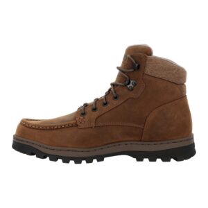 A left profile facing Rocky Outback LTE Moc Toe Hiking Boot.