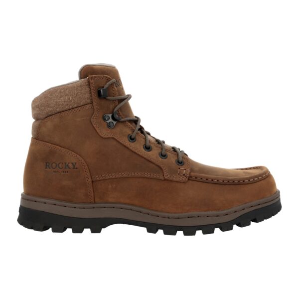 A right profile facing Rocky Outback LTE Moc Toe Hiking Boot.
