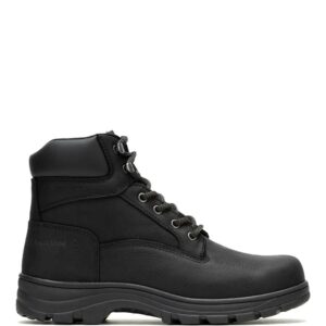 A right profile facing Wolverine Men's Carlsbad Waterproof 6" Lace Up Work Boot.