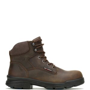 A right profile facing Wolverine Men's DuraShocks SR Icon 6" CarbonMAX Lace Up Work Boot.