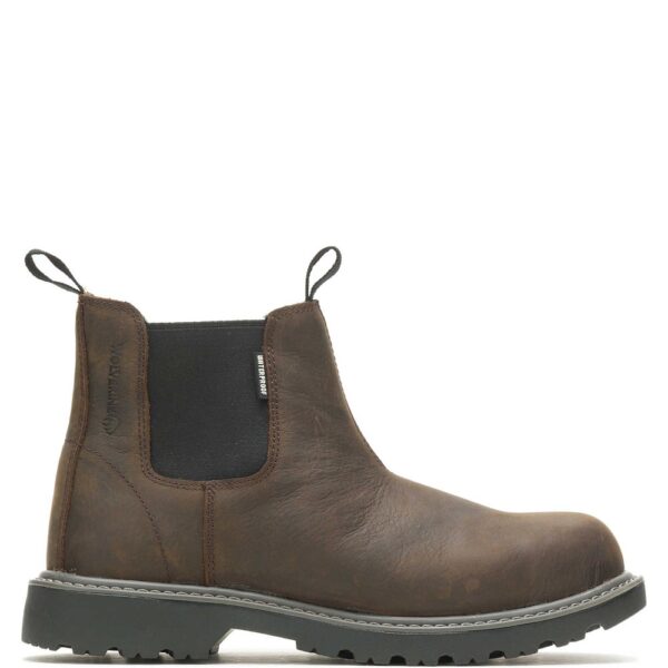 A right profile facing Wolverine Men's Floorhand Work Romeo Boot.