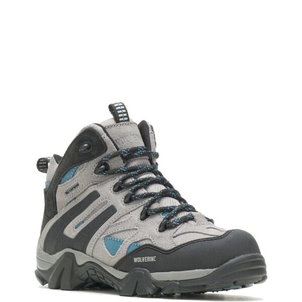 A 3/4 right turned Wolverine Women's Wilderness Hiking Boot.