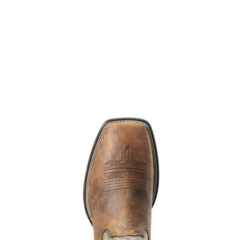 ARIAT AMOS SORREL CRUNCH/ARMY GREEN MEN'S WESTERN BOOT-10029688 - Image 2