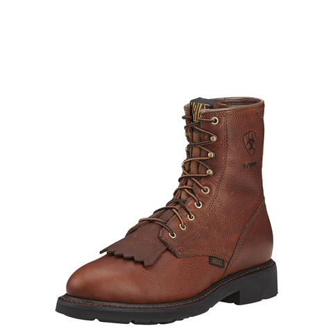 ARIAT CASCADE MEN'S WORK SOFT TOE 8" LACE UP BOOT-10002397