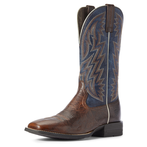 ARIAT DYNAMIC BRN PATINA/BLU DUSK MEN'S WESTERN BOOT-10031437