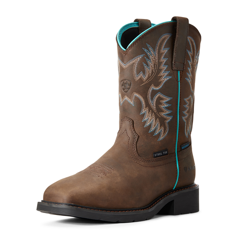 ARIAT KRISTA WP WOMEN'S WORK STEEL TOE PULL ON BOOT-10029516