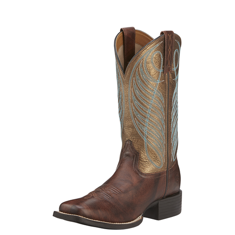 ARIAT ROUND UP WIDE SQUARE TOE WOMEN'S WESTERN BOOT-10016317