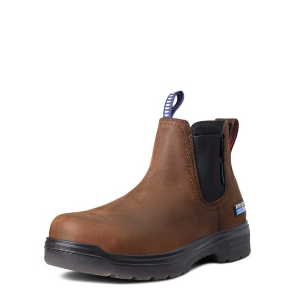 ARIAT TURBO CHELSEA USA WP MEN'S WORK CT PULL ON BOOT-10036738