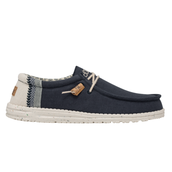 HEY DUDE WALLY BREAK STITCH NAVY MEN'S CASUAL SHOE-110792568