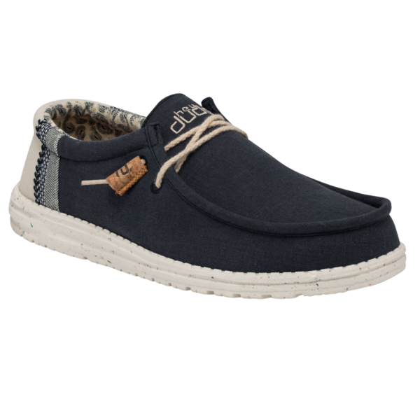HEY DUDE WALLY BREAK STITCH NAVY MEN'S CASUAL SHOE-110792568 - Image 2