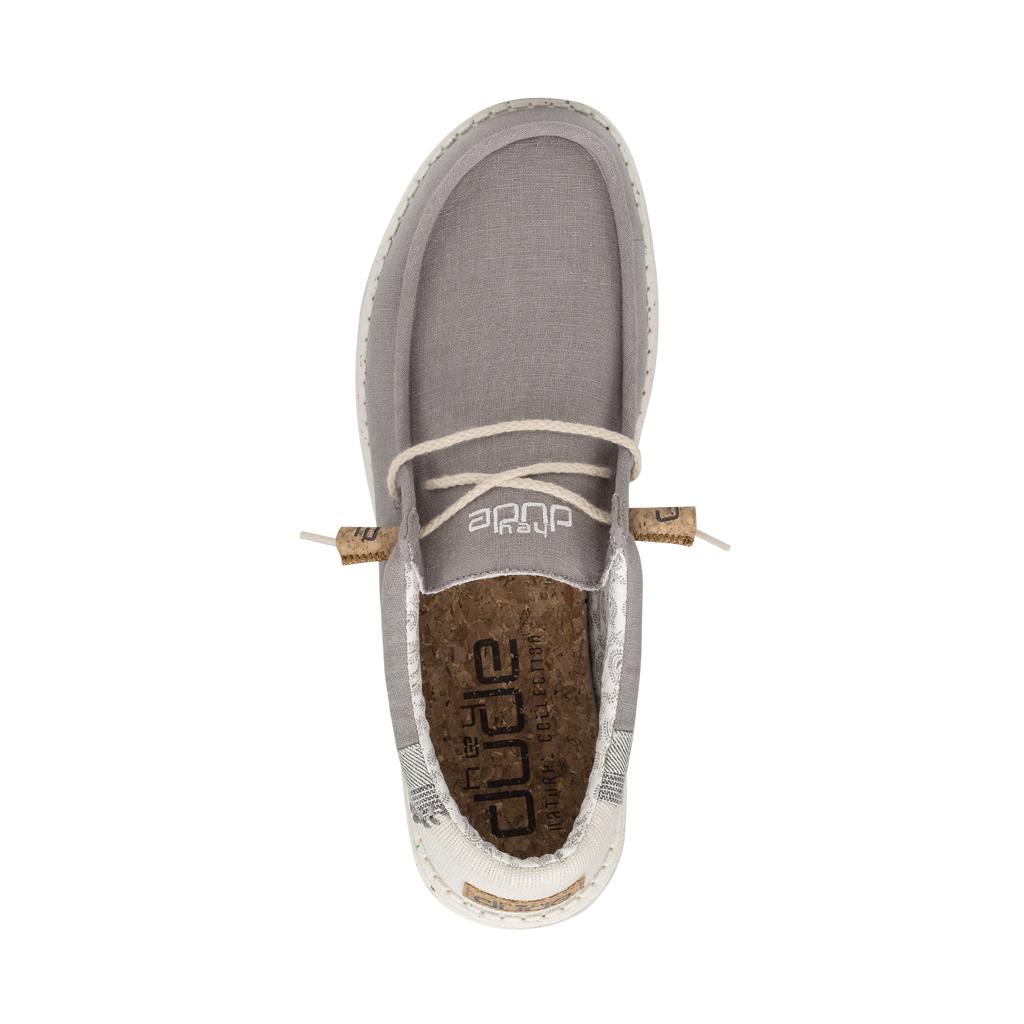 HEY DUDE WALLY LINEN NATURAL GREY MEN S CASUAL SHOE 110793297