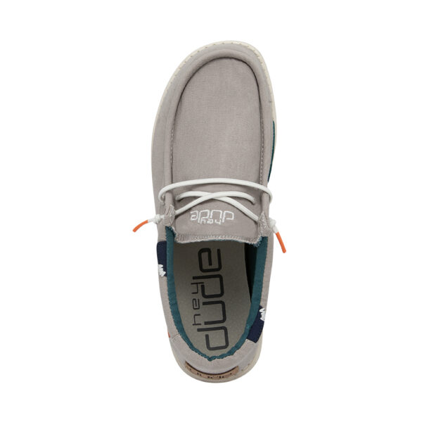 HEY DUDE WALLY WASHED SMOKE GRAY MEN'S CASUAL SHOE-111523301 - Image 2