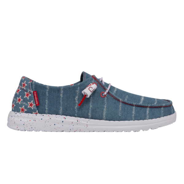 HEY DUDE WENDY PATRIOTIC DENIM STAR WOMENS CASUAL-121412415